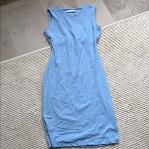 Elegant Blue Sleeveless Dress